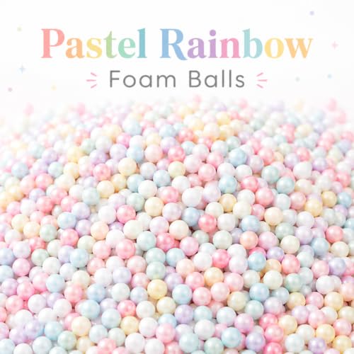 Image of Wanna Party Multicolour Mini Foam Balls Pack, Pastel Foam Beads for Pinata Fillers, Goodie Bags, Return Gifts, Slime Making, Art & Craft Projects and Gift Packing