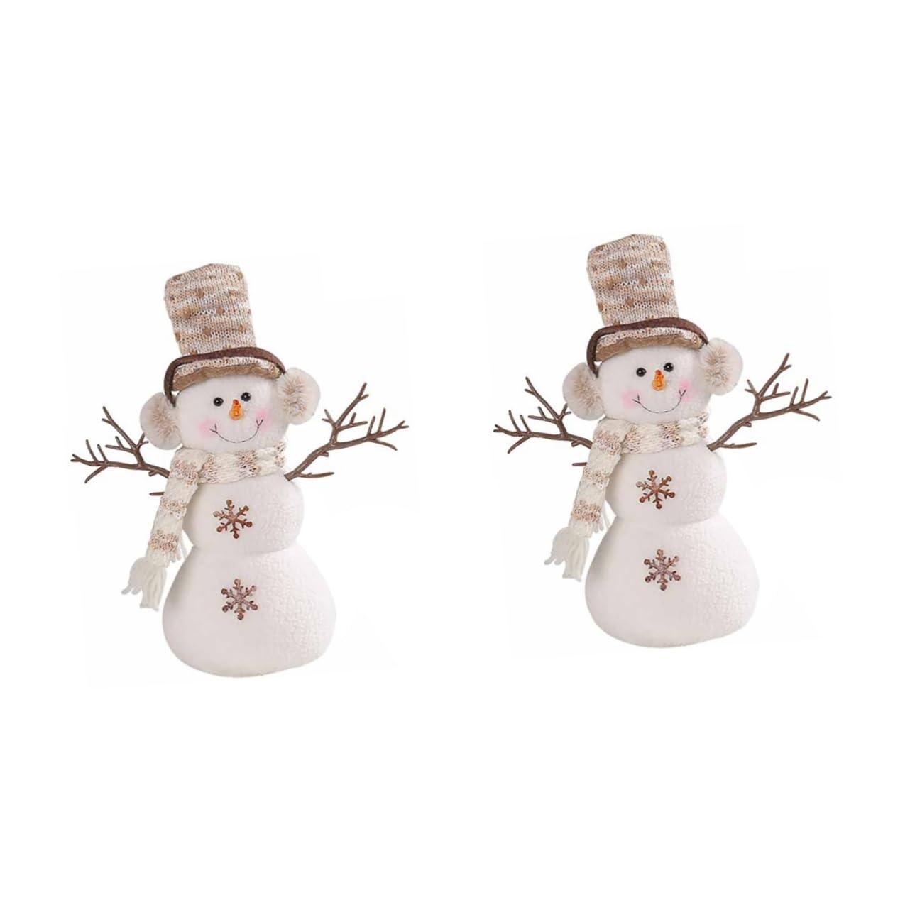 Didiseaon 2 Pezzi Bambola Pupazzo di Neve con Cappello Natalizio Albero Natale Christmas Tree Mini Albero di Natale da Tavolo la Finestra di aggrappa Decorazione Natalizia