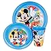 Set Vajilla Infantil De 3 Piezas: Vaso, Plato Y Cuenco | Mickey Cool Summer