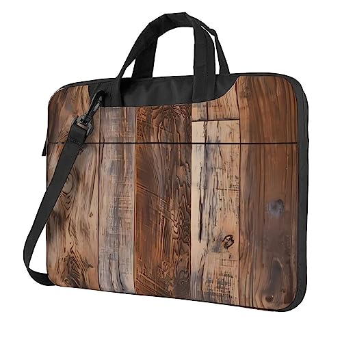 Sac ordinateur portable imperméable haut de gamme DEHIWI aspect bois marron chic