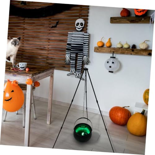 Chaudière de sorcière lumineuse Halloween Operitacx effet éclairage - 4