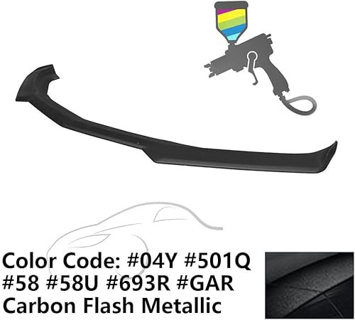 Vista 48 de IKON MOTORSPORTS, Borde de parachoques delantero compatible con Chevrolet Camaro 2016-2024, estilo 1LE con impresión de fibra de carbono, acabado