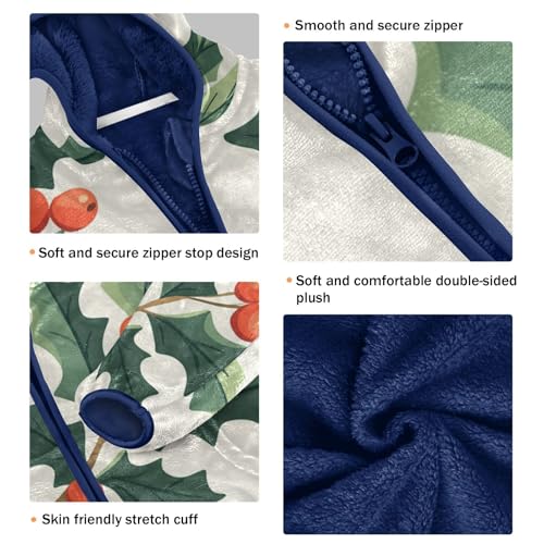 Holly Girls Fleece Jacket Girls Fall Jacket Girls Zip Up Hoodie Girls Sherpa Jacket 2-10T3