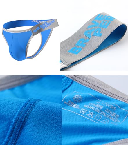 WINDAY Men's Briefs Soft Ice Silk Low Rise Bikini Briefs and Mesh Underwear4
