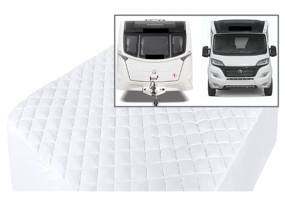 CARAVAN/MOTOR HOME ISLAND BED QUILTED FITTED MATTRESS PROTECTOR (Hand Made to order) 15" Deep (38cm)