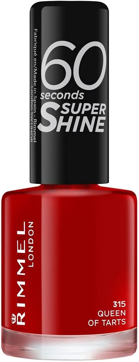 Colour Your Way 60 Seconds Super Shine Nail Polish - Quick Drying - Resists Chips & Fading, Lasts Up To 10 Days - Precise Application In One Stroke - 315 Queen Of Tarts, 8 ml( .25 fl.oz)
