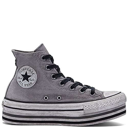  Converse 56912 Sneaker Pelle Chuck Taylor Platform Limited Pelle Grigio