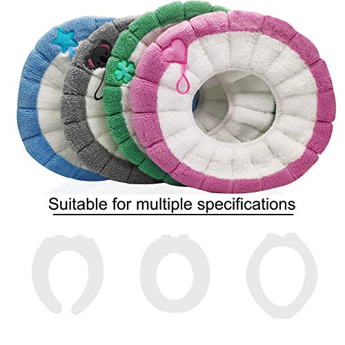TheStriven 4 Stück Toilettensitzbezug WC Sitzwärmer WC Sitzbezüge Toilettensitz Pad Warmes Weich Waschbares Toilettensitzkissen für Wohnkultur Closestool Mat Seat Case Toilettendeckelbezug Zubehör – Bild 4