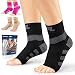 POWERLIX Plantar Fasciitis Support Socks (Pair), Ankle Compression Nano Brace for Women & Men, TOELESS Sleeve for Arch and Heel Pain - Better Than Night Splint & Insoles