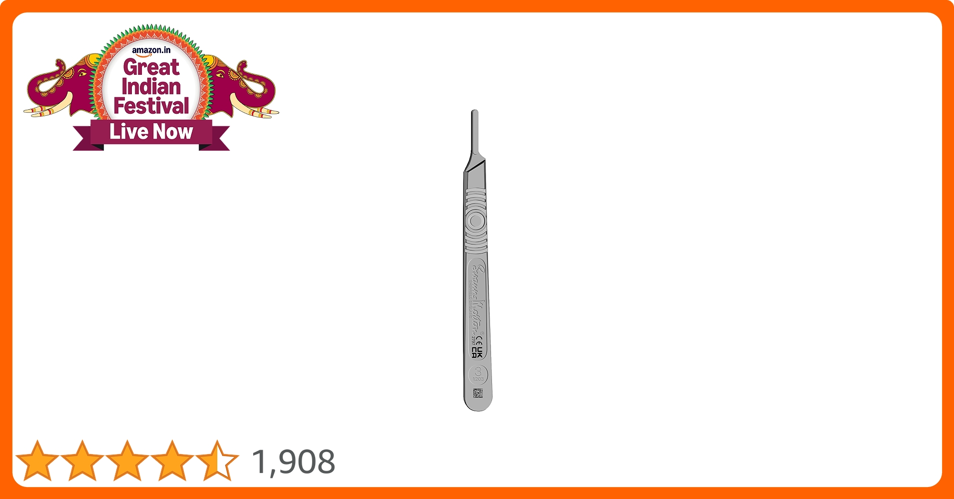 Swann Morton Scalpel Handle Number 4 Stainless Steel Handle
