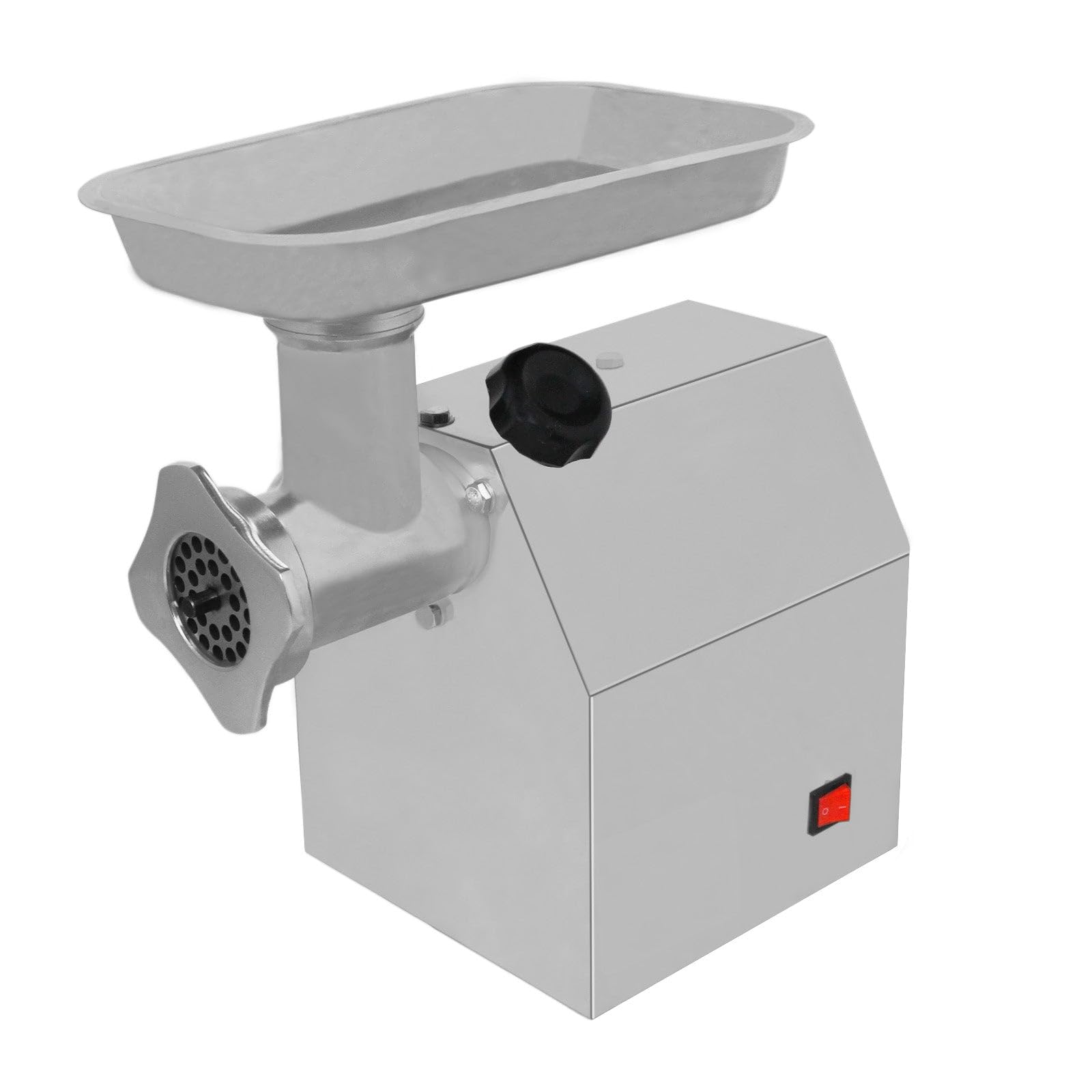 KuKoo Tritacarne Elettrico Professionale 850W in Acciaio Inox – Capacità 170 kg/h – 3 Piastre di Tritatura, Accessorio Insaccare Salsicce – Uso Commerciale