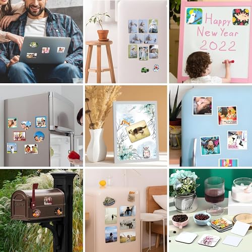 Imán decorativo de acrílico para refrigerador forma corazón miniatura 6