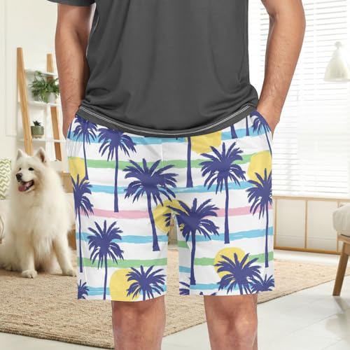 visesunny Men's Pajama Shorts Summer Pattern Soft Sleep Shorts for Men Pjs Bottoms pants with Pockets2
