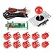 EG STARTS Zero Delay USB Encoder To PC Controller OEM 5Pin Joystick + 10 Push Buttons For Arcade DIY Kits Parts Mame #Red