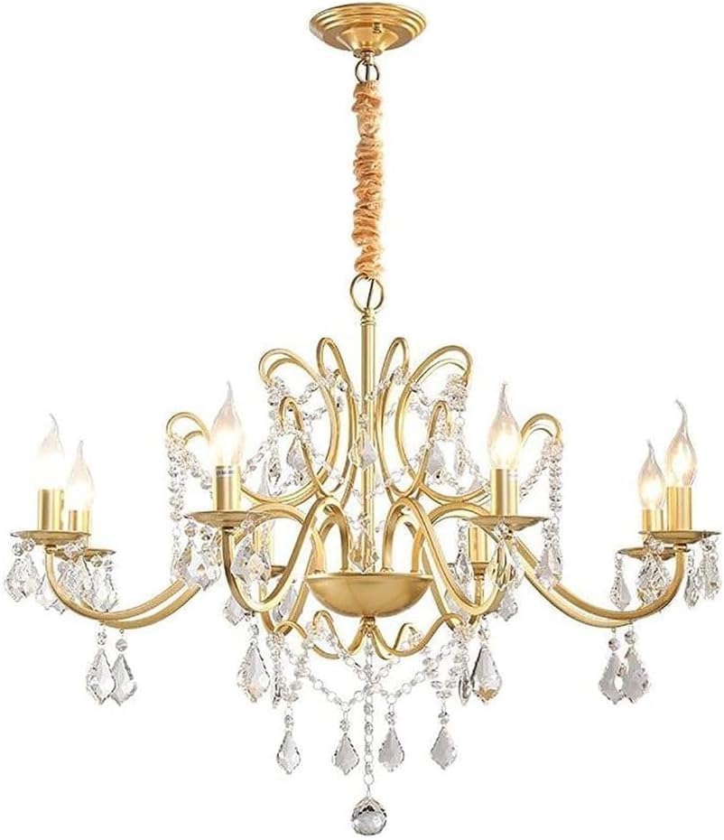 Lustre bougie moderne en cristal à hauteur réglable pour corriger le manque de lumière