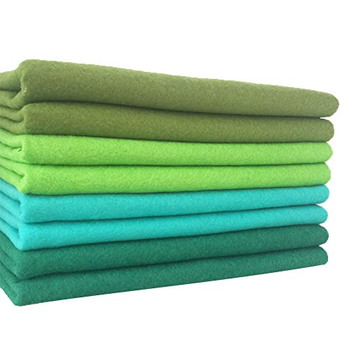 Image of 4pcs Thick 1.4mm Soft Felt Fabric Sheet Assorted Color Felt Pack DIY Craft Sewing Squares Nonwoven Patchwork (92x90cm Green)