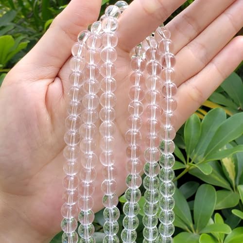 Image of 90pcs Adabele Lab Created Clear Crystal White Quartz Gemstone 8mm Round Beads
