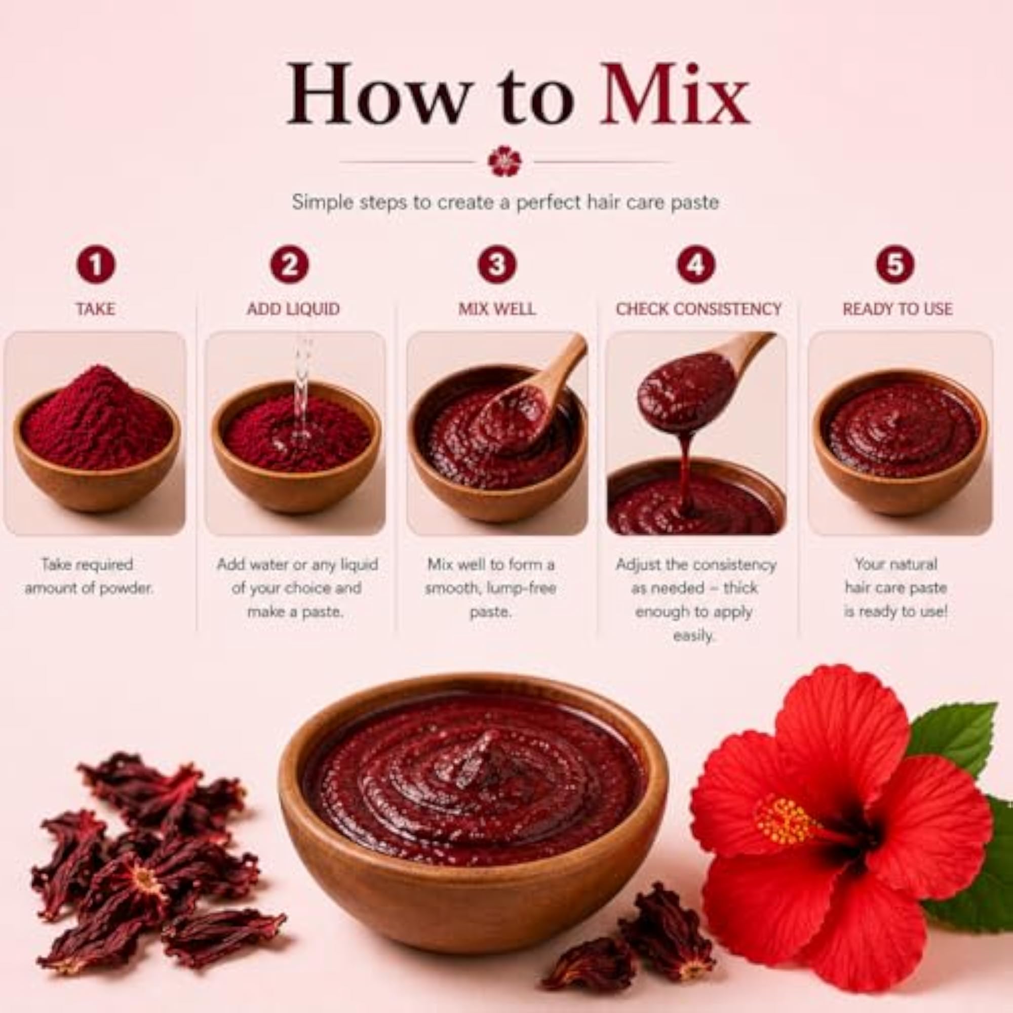 Hibiscus Powder for Hair, 100g Natural Care
