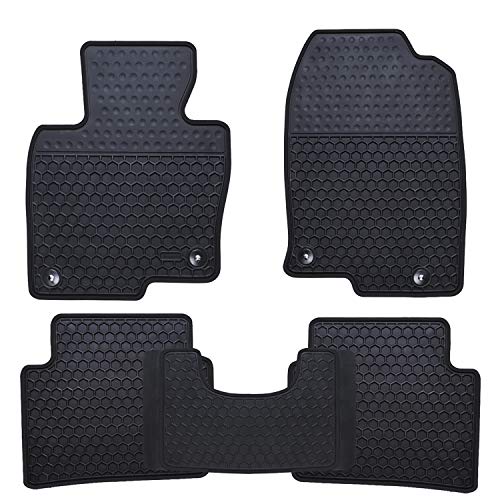 Ucaskin Car Floor Mats Custom Fit for Mazda CX 5 CX-5 SUV 2013 2014 2015 2016 2017 2018 2019 2020 2021 2022 Odorless Washable Rubber Foot Heavy Duty Anti-Slip All Weather Car Floor Liner-Black