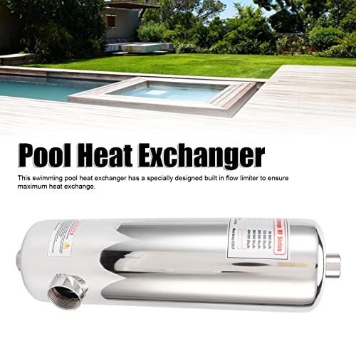 Trocador De Calor Para Piscina De 60KW, Troca De Calor Em Tubo De Aço Inoxidável Com Aquecimento Cíc