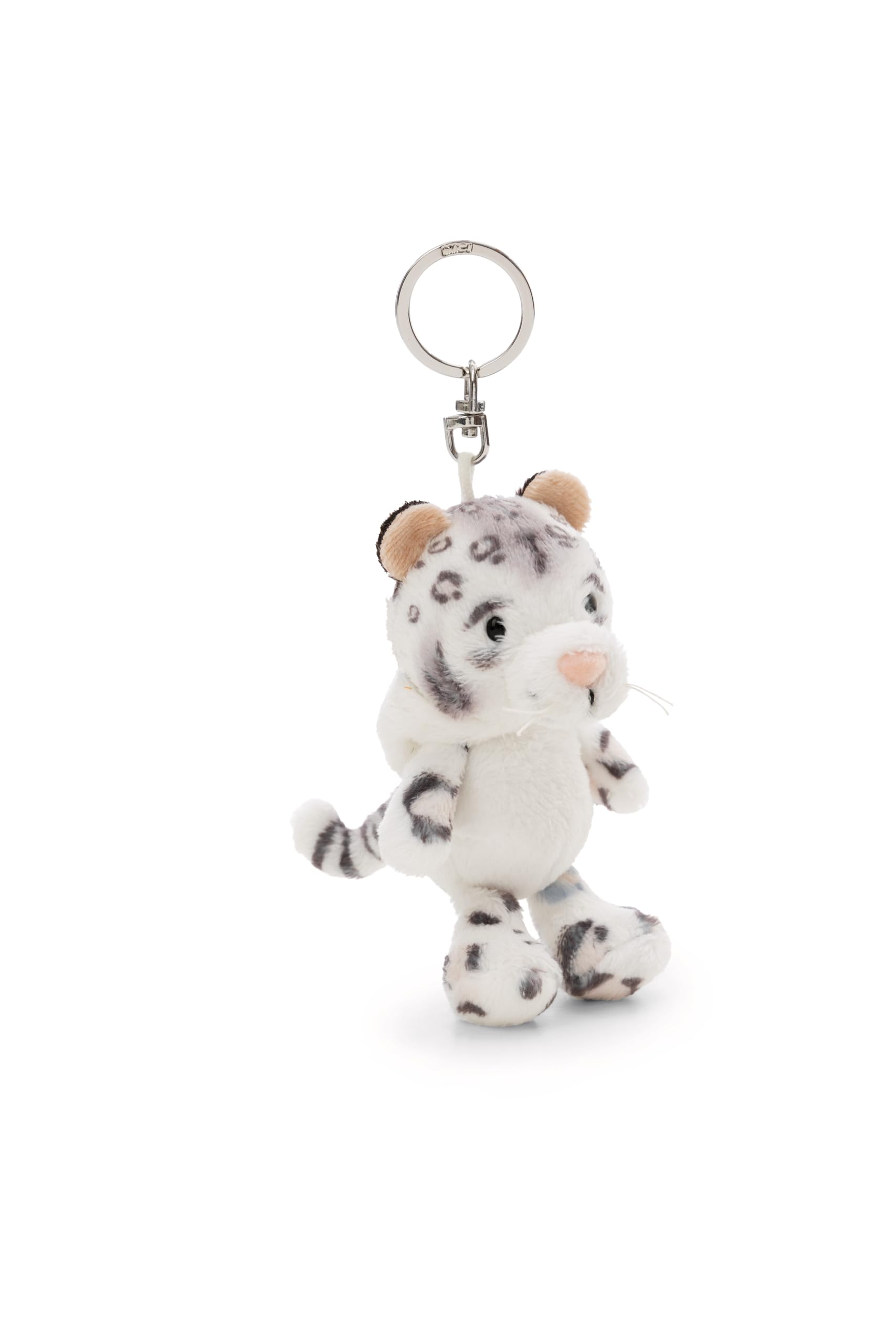 NICI Key Fob, Snow Leopard Eleni Snowbell, 10 cm, White, Loyal Plush Companion for Rucksack or Bag, Key Holder for Children and Adults, 62400