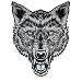 VEGASBEE Large Wolf Head Tattoo Ink Art Embroidered Patch Reflective Light Size XL