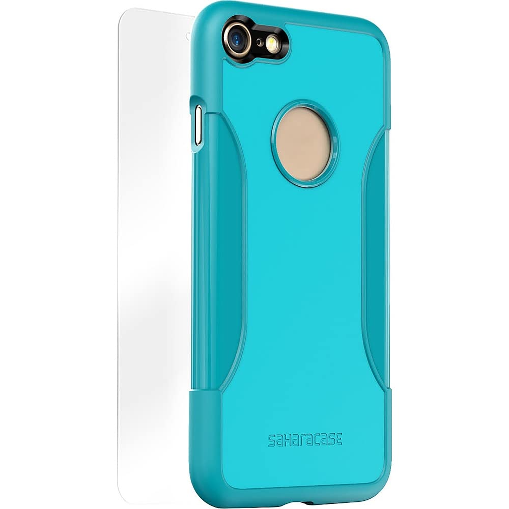 SaharaCase Classic Series Case for Apple iPhone SE (2nd Gen 2020 & 3rd Gen 2022) with [ZeroDamage Screen Protector] Rugged Grip [Shockproof Bumper] (Teal)