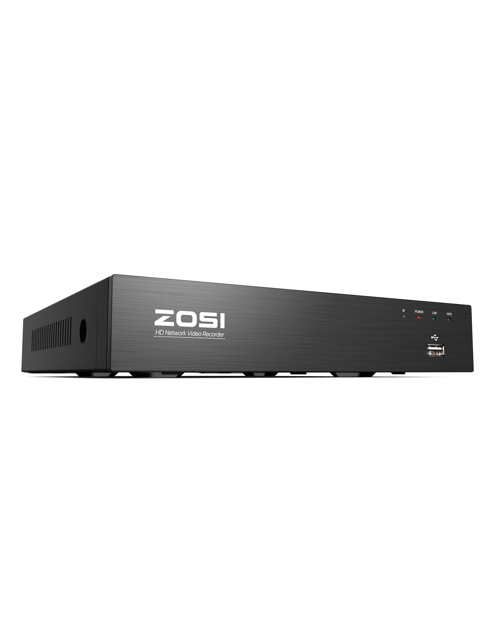 ZOSI Registratore di videosorveglianza 4K 8CH PoE NVR senza hard disk, supporta telecamere IP da 2MP/5MP/8MP, compatibile solo con telecamere PoE della stessa marca, H.265+, accesso remoto