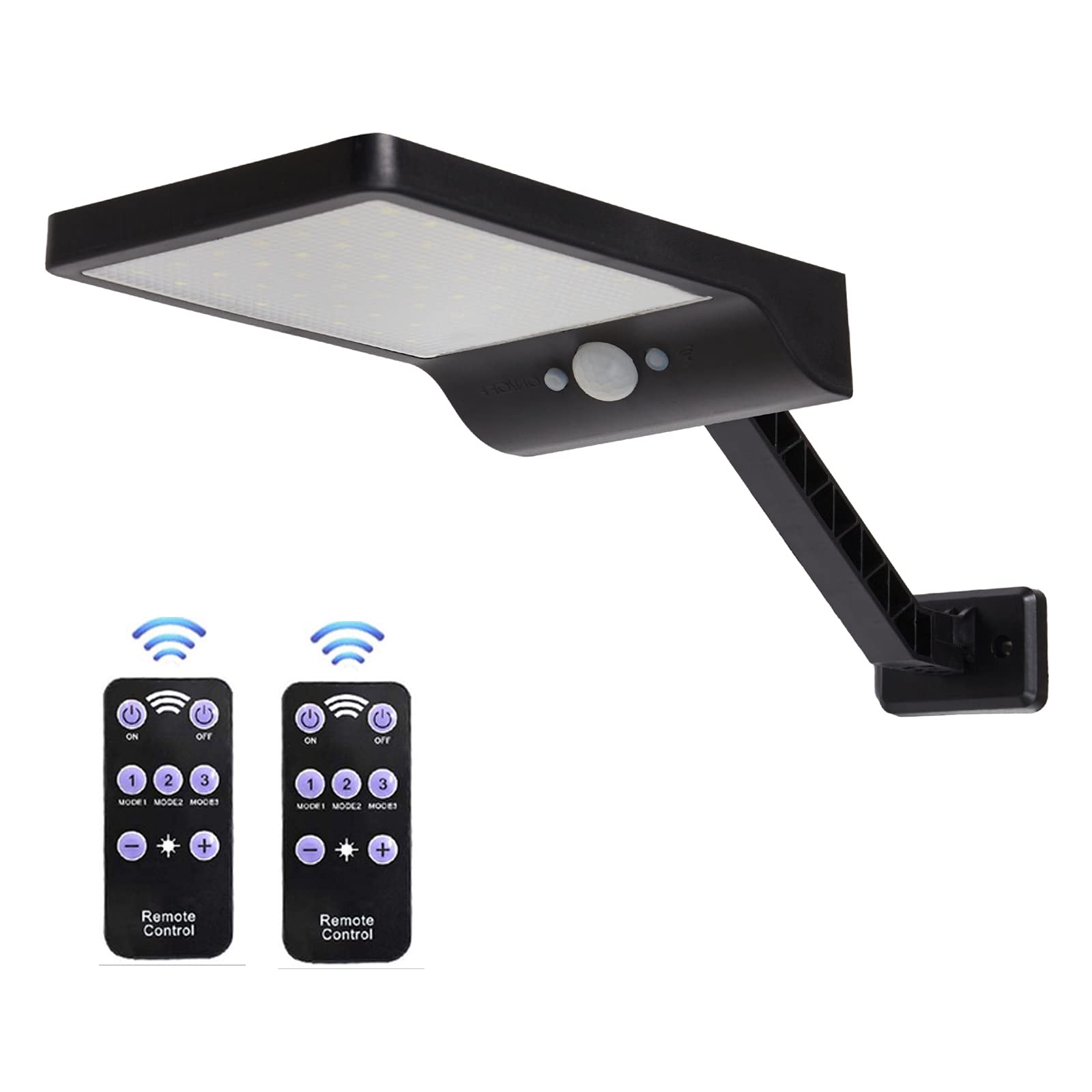 HULPPRE 56Leds Solar Flood Lights Outdoor Motion Sensor with Remote Controller 3 Lighting Modes Adju
