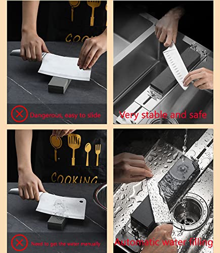 Glnwue Sharpening Stone Holder Adjustable - Glnwue Stainless Steel Whetstone Holder Sink Bridge For 12.5 Inch-16.5 Inch Sink Length thumb #5