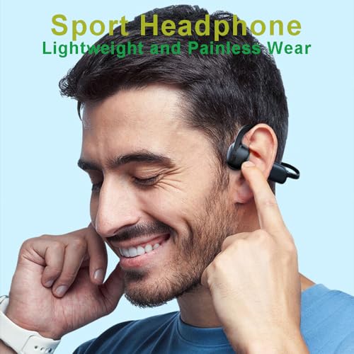 Image of AYI Professional Swim Headphones True Bone Conduction Open Ear Headset MP3 Player Built-in 32G Memory IP68 Underwater Waterproof Bluetooth Earphone for Driving Bicycling Running Skiing-White