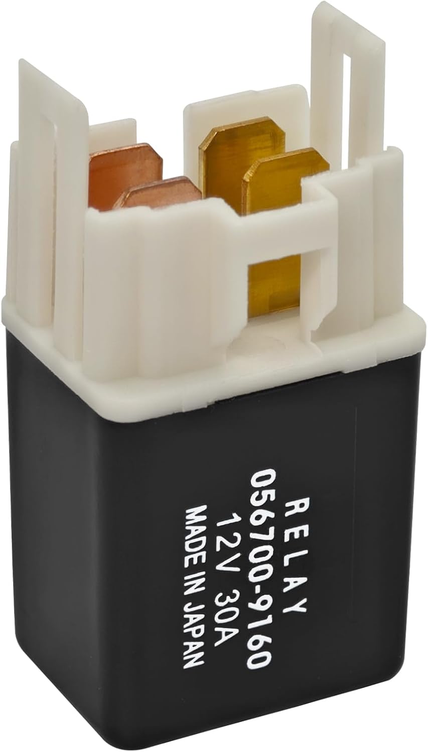 056700-9160 Air Conditioning Relay(Pack of 2) - 4-Pin DC12V 30A Waterproof Relay for Automotive A/C Radiator Fan, Horns, Fuel Pumps Replace 056800-2440