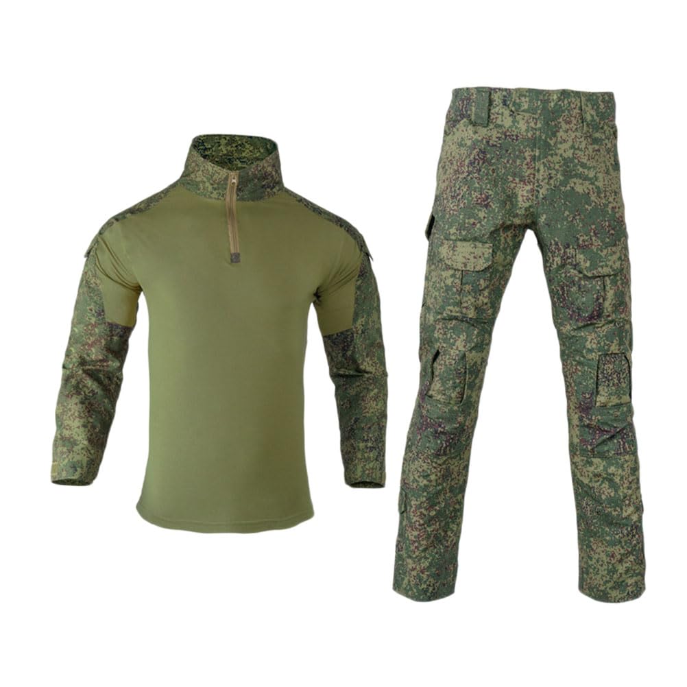 Tarnanzug Herren Airsoft Paintball Tactical Shirt Combat Kampfjacke Taktische Hose Softair Uniform Set Militär Anzug Männer Outdoor Camouflage Hose Jagdbekleidung
