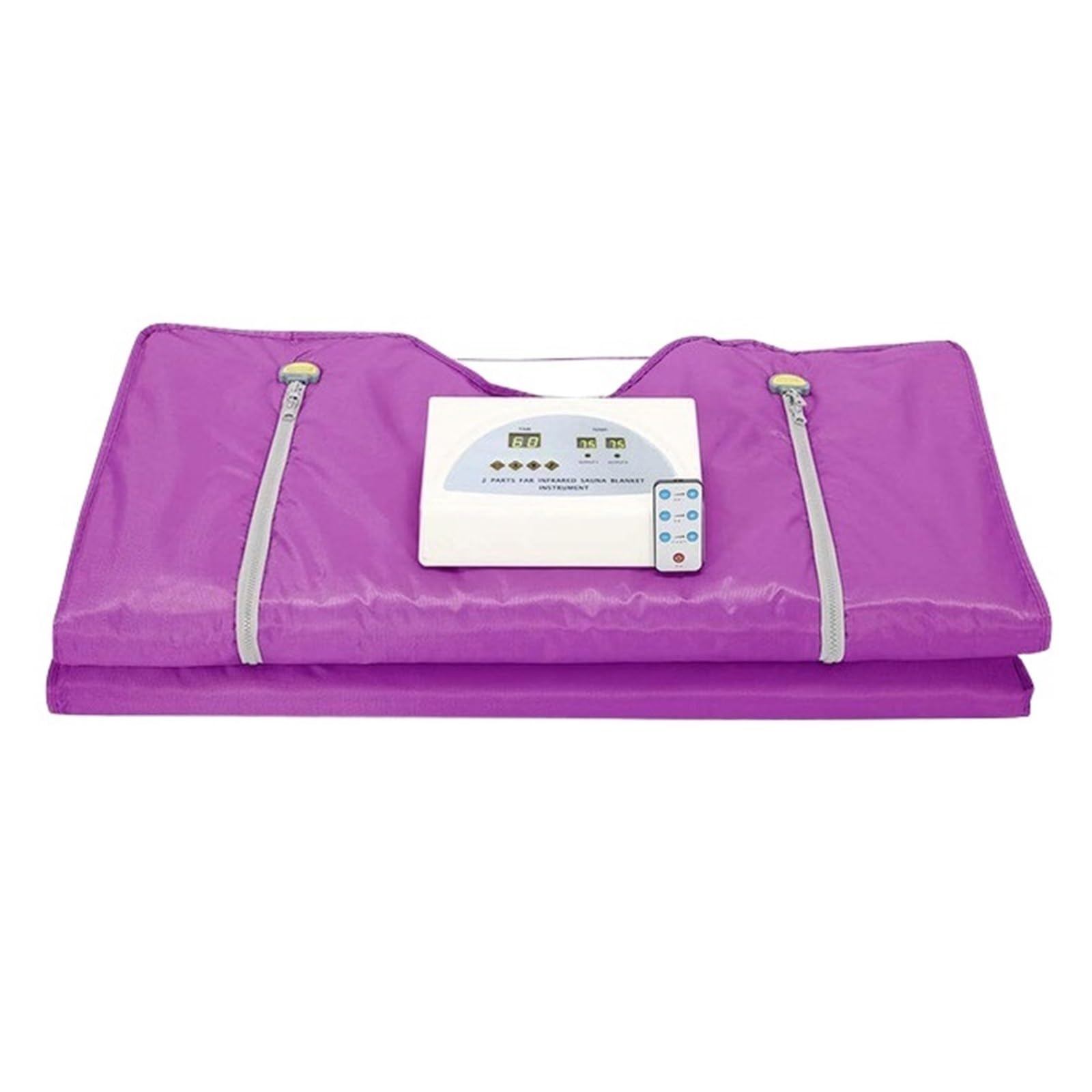 Coperta for sauna brucia grassi Slimmin for disintossicazione spa dimagrante, coperta riscaldante con controllo remoto a infrarossi for moatore del corpo domestico, Unità Benessere(Purple)