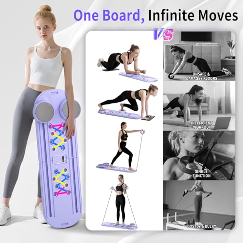 Pilates Board,Pilates Reformer Sets, 6 in 1 Multifunctional Home Portable and Foldable Abdominal Pilates Board - Image 5