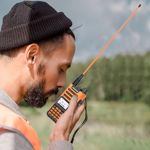 Baofeng GMRS Antena 38.9 cm SMA-fêmea antena de alto ganho para rádios Baofeng UV-5R GM-15Pro WP-31