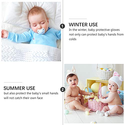 Milisten Toddler Gloves Pairs Baby Anti Scratching Gloves Newborn Face Cotton Scratch Mittens No Scratch Mitts for Newborn Infant Baby Mixed Color Toddler Mittens2
