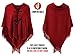Ferand Shawl Wraps for Women – Toggle Closure, Elegant Fringe Shawl for Travel, Work, or Casual Outfits, Perfect for Fall Layering, Red