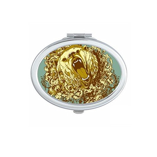 Miroir compact ours jaune graffiti pour vos retouches en ville