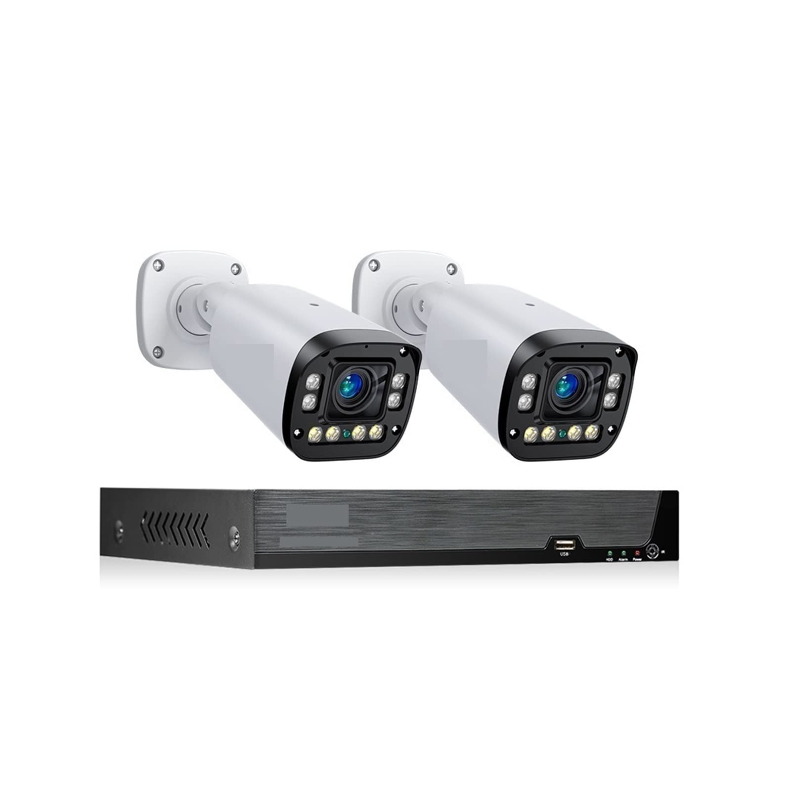 System Kamer Bezpieczeństwa 4K 8MP Poe Obiektyw Z Automatyczną Regulacją Ostrości Obiektyw 2.8-10mm 4-krotny Zoom Zestaw Kamer Monitorujących Vedio Zestaw Ourdoor(4T,8CH Nvr 2 Pcs 4K Cam)