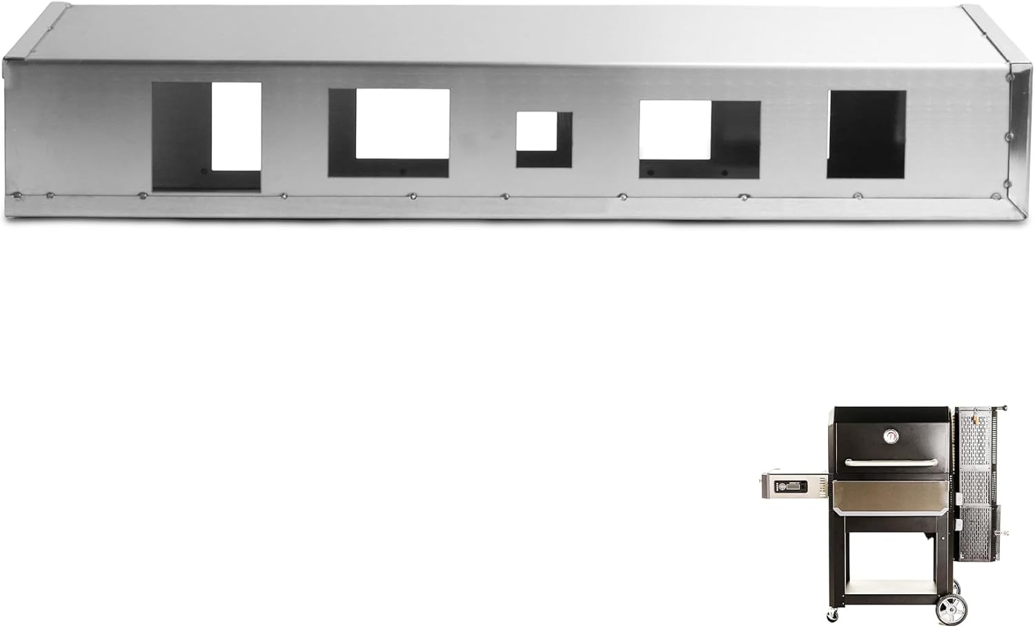 SafBbcue 9904190091 Heat Manifold for Masterbuilt Gravity Series 1050 Digital Charcoal Grill and Smoker Parts, for Masterbuilt 1050 MB20041220 MB20041320 Heat Manifold Replacement Kit