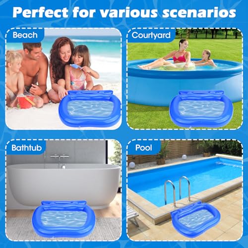 Bañera inflable para pies para piscina, azul miniatura 6