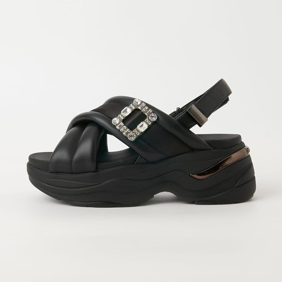 ダイアナ クロス スポーツサンダル 黒 24.5 ダイアナ クロス スポーツサンダル 黒 24.5