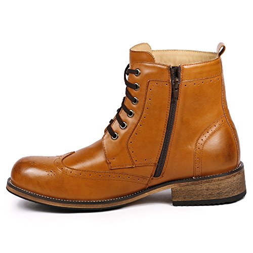 Metrocharm MC002 Men's Lace Up Wing Tip Formal Dress Casual Fashion Boots4