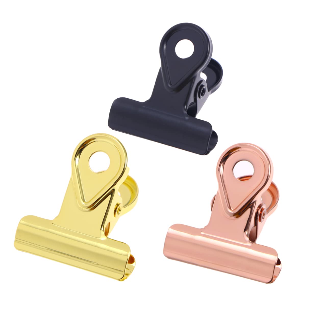 Lurrose 45pezzi Clip Hinge Fermacarte Rame Per e Casa Per Documenti e Colori Rosa e Opaco