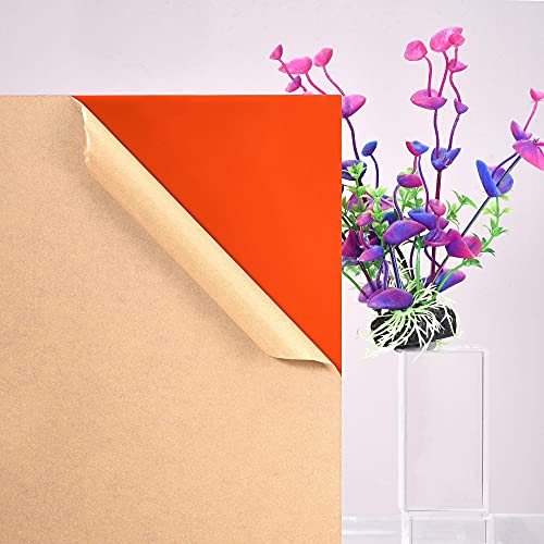 Image of uxcell Orange Cast Acrylic Sheet,12 inch x 12 inch,3mm Thick,Plastic PMMA Acrylic Board for Signs Display Projects,Craft