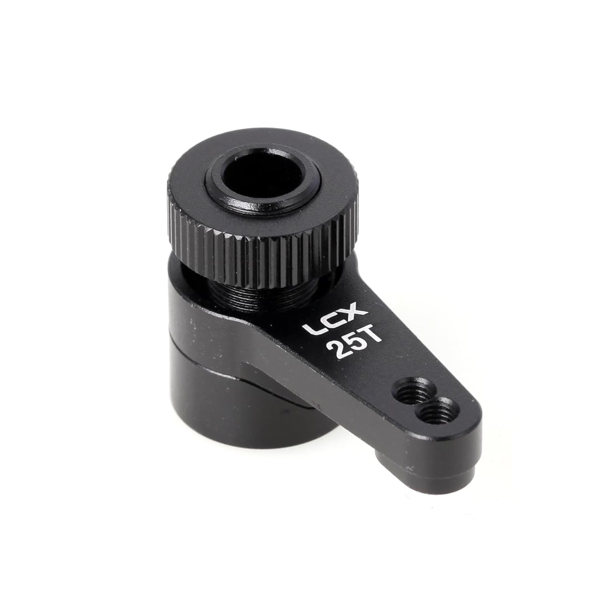 LCX Racing 1/10th RC Crawler Car CNC Aluminum Servo Saver Servo Arm 25T for 1/10 RC Car Axial RBX10 RYFT UTB10 Capra, Upgrades Parts Accessories (Black)