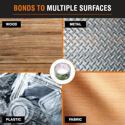 Image of Heavy-Duty Camo Packing Tape (1 Roll) - 48mm x 50m Per Roll | Strong Camouflage Tape for Concealing, Decorating, Crafts, Temporary Fixes, And More, Hunting & Outdoor Use