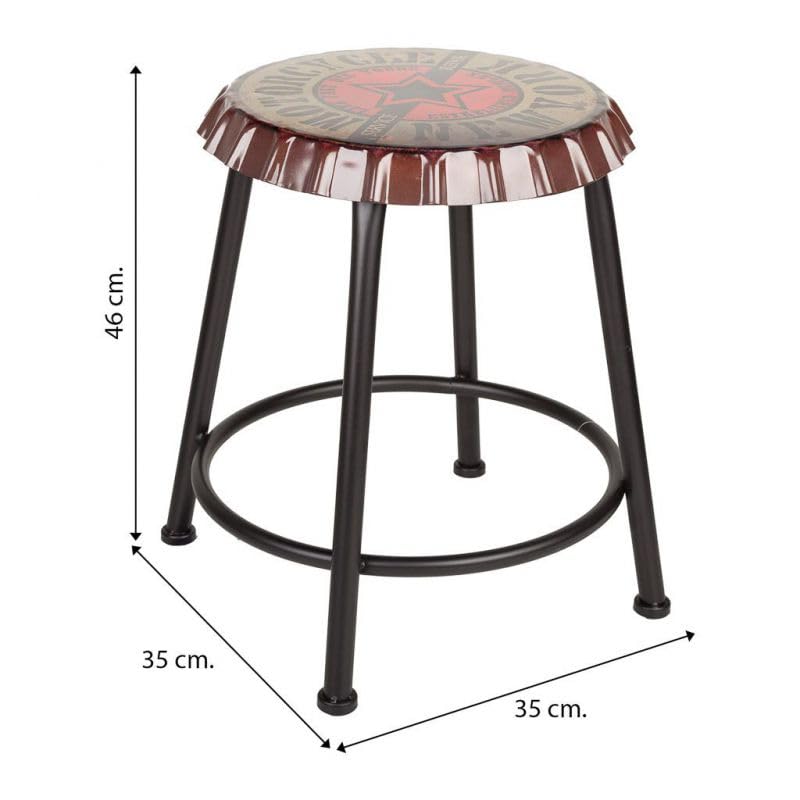 Tabouret rond métal noir empilable pour petits espaces et appartements - 3