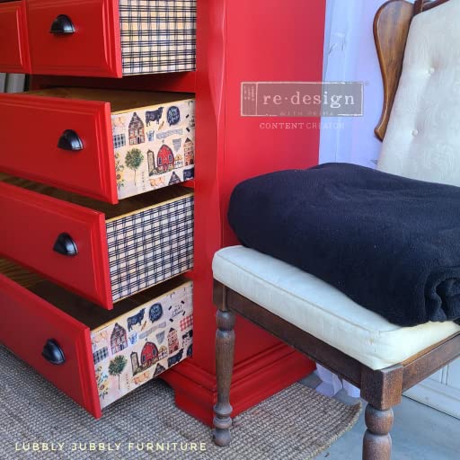 Redesign with Prima, Redesign Decoupage Decor Tissue Paper Grid,1 Sheet (19